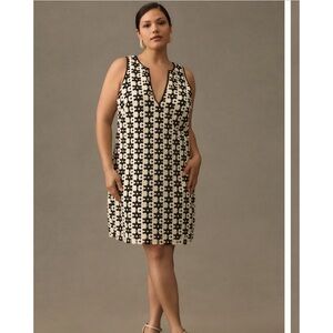 NWT $190 Anthropologie Maeve V-Neck Crochet Shift Dress 2X